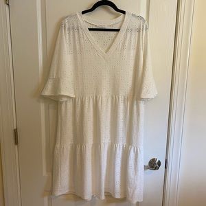White eyelet dress, never worn